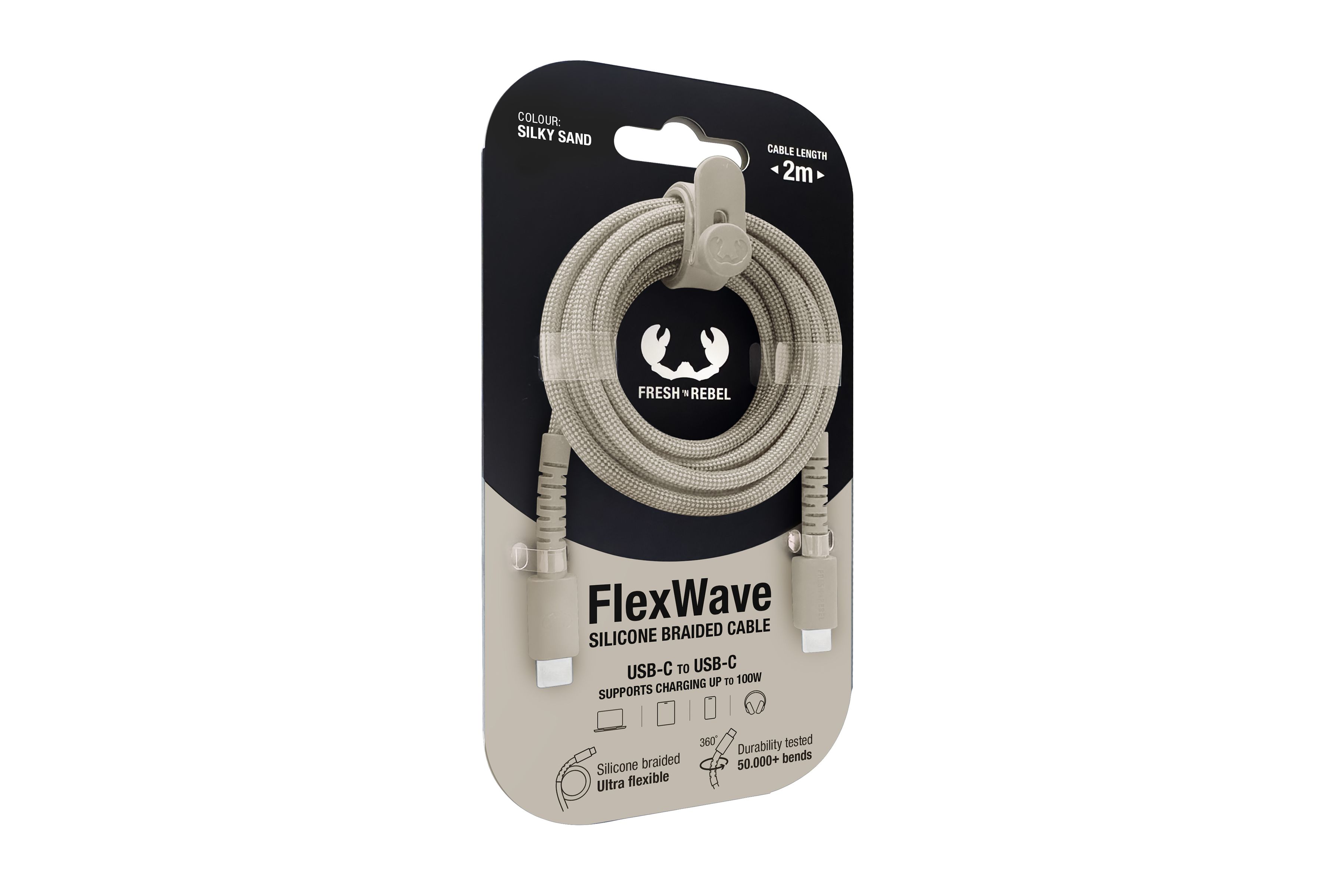 Fresh 'n Rebel USB-C to USB-C Silky Sand