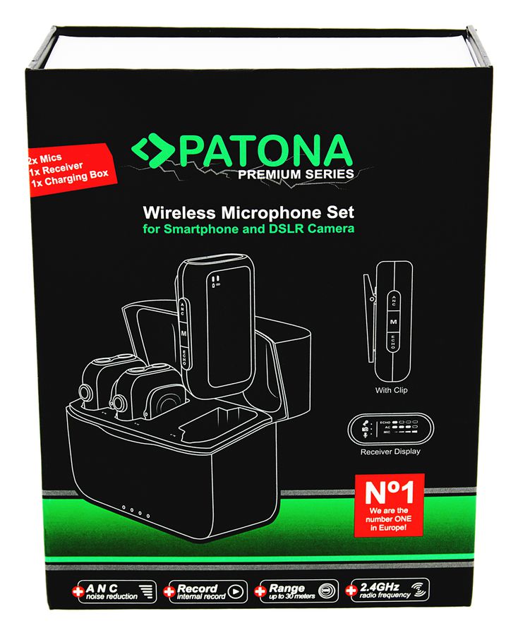 Patona Wireless Lavalier Mikrofon Set