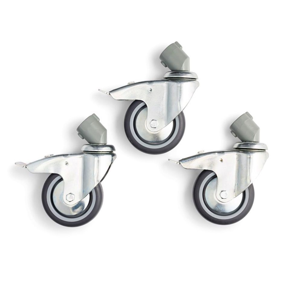 Manfrotto Wheel Set 100mm/22mm w/Brakes