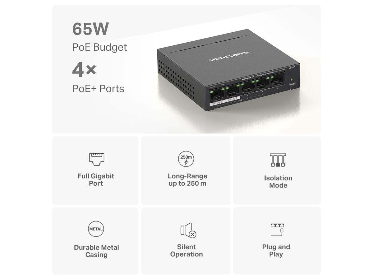 Mercusys 5-Port Gigabit Desktop Switch