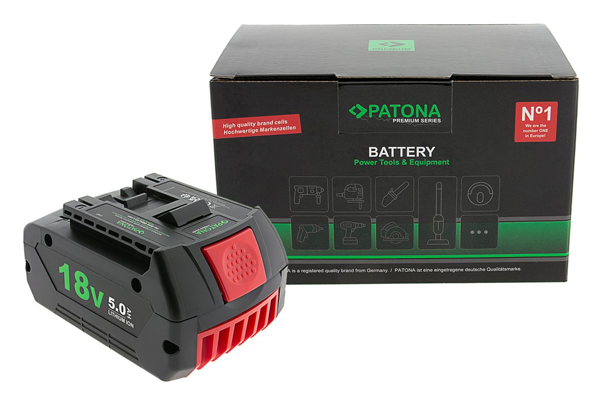 Patona Akku Bosch GBA 18V 5.0Ah LED