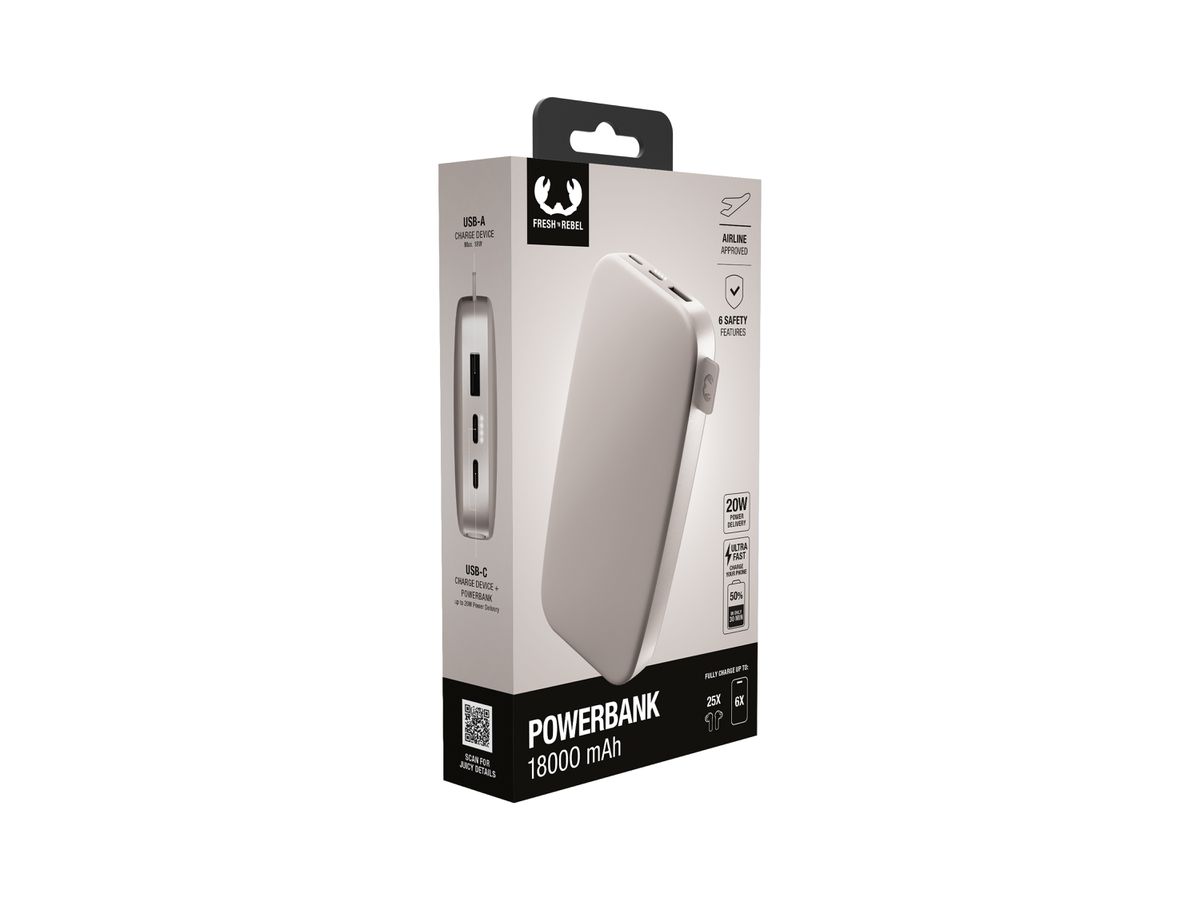 Fresh 'n Rebel Powerbank 18000 mAh Sand