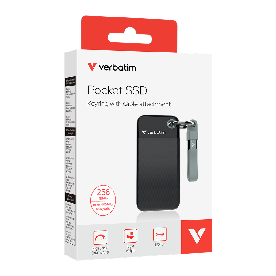 Verbatim Pocket PSSD 256GB Black/Grey