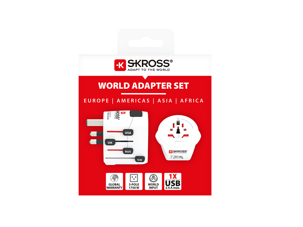 Skross PRO - World & USB (7A)