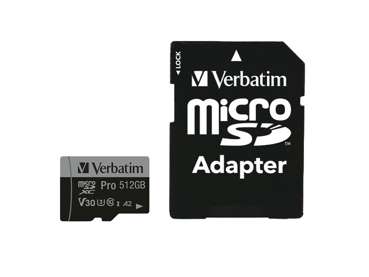 Verbatim Pro U3 512GB microSDXC Card
