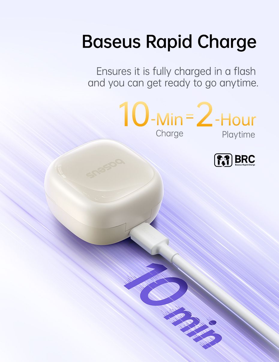 Baseus Bass BD1 TWS Earbuds White