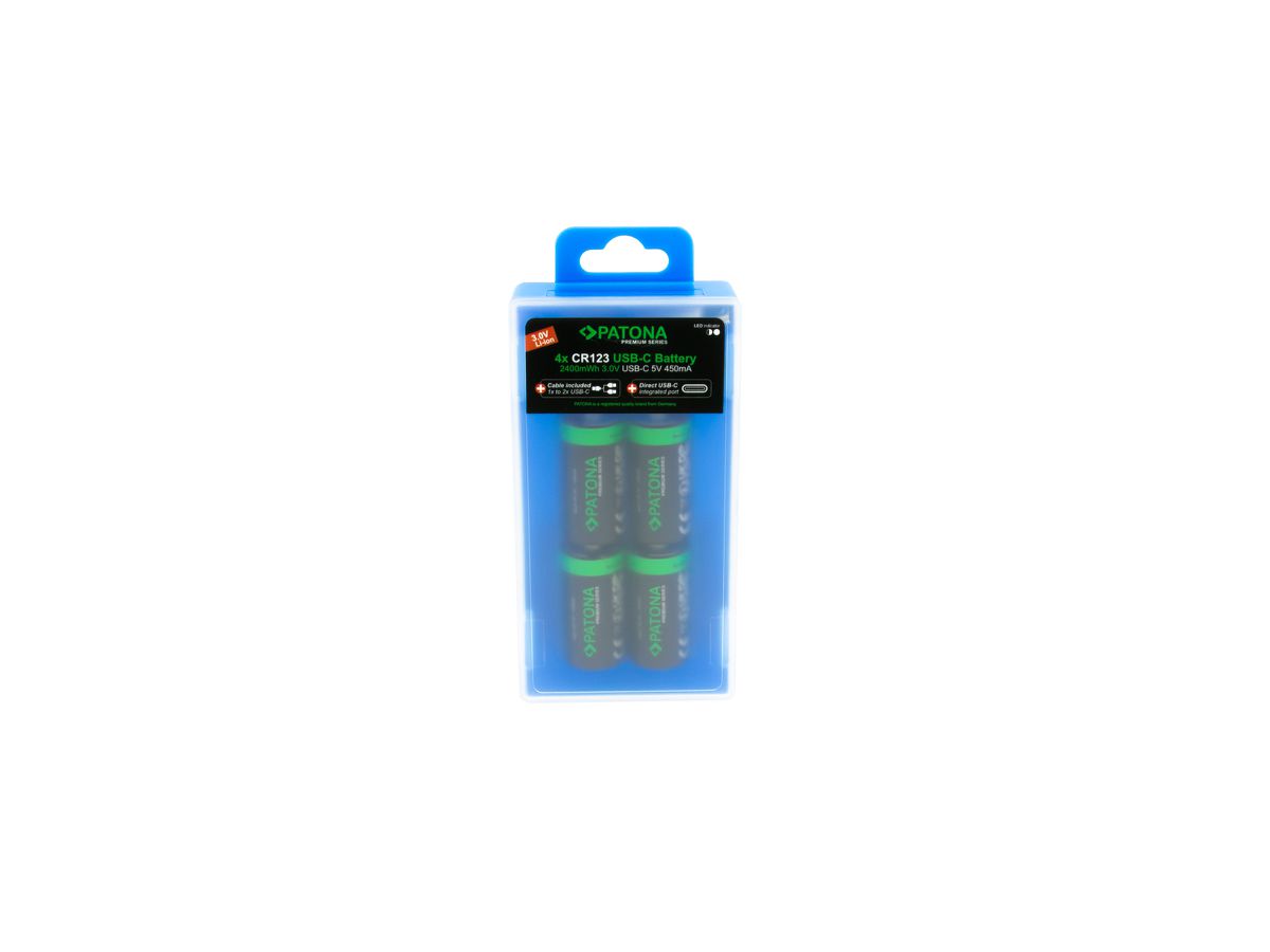 Patona Premium Akku 4x CR123 USB-C