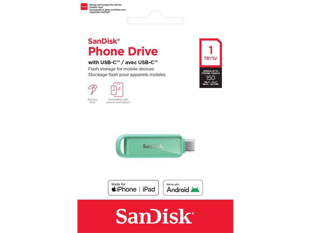 SanDisk Phone Drive USB-C 1TB grün