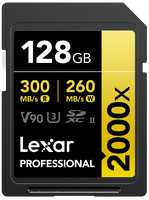 Lexar 2000x UHS-II SDXC 128GB Gold