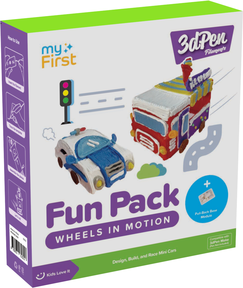 myFirst 3D Pen Filaments Wheels Motion