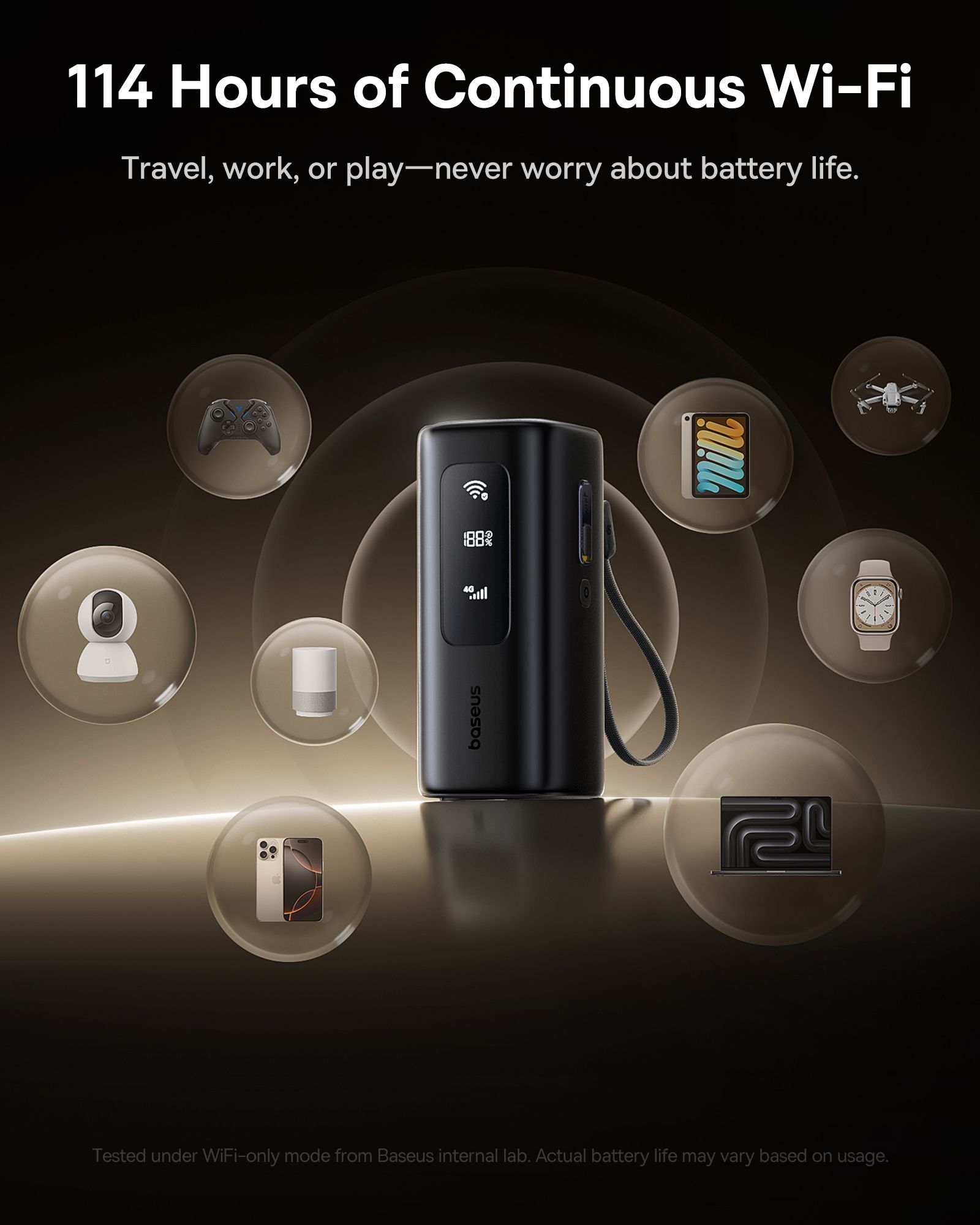 Baseus EnerGeek MiFi PB 20000mAh 67W Bl.
