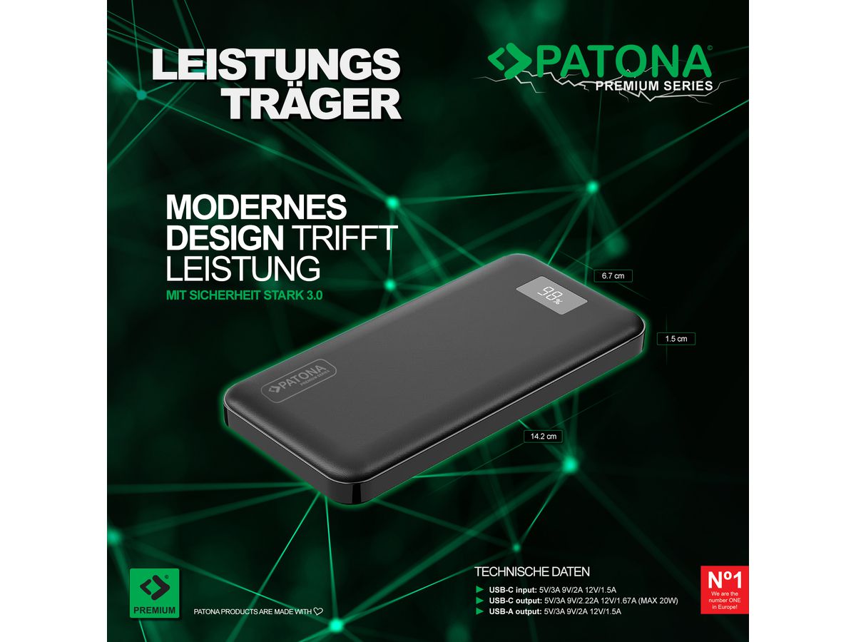 Patona Powerbank PD20W 3.0 10000mAh