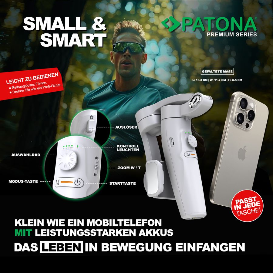 Patona 3-Achsen Gimbal Smartphone