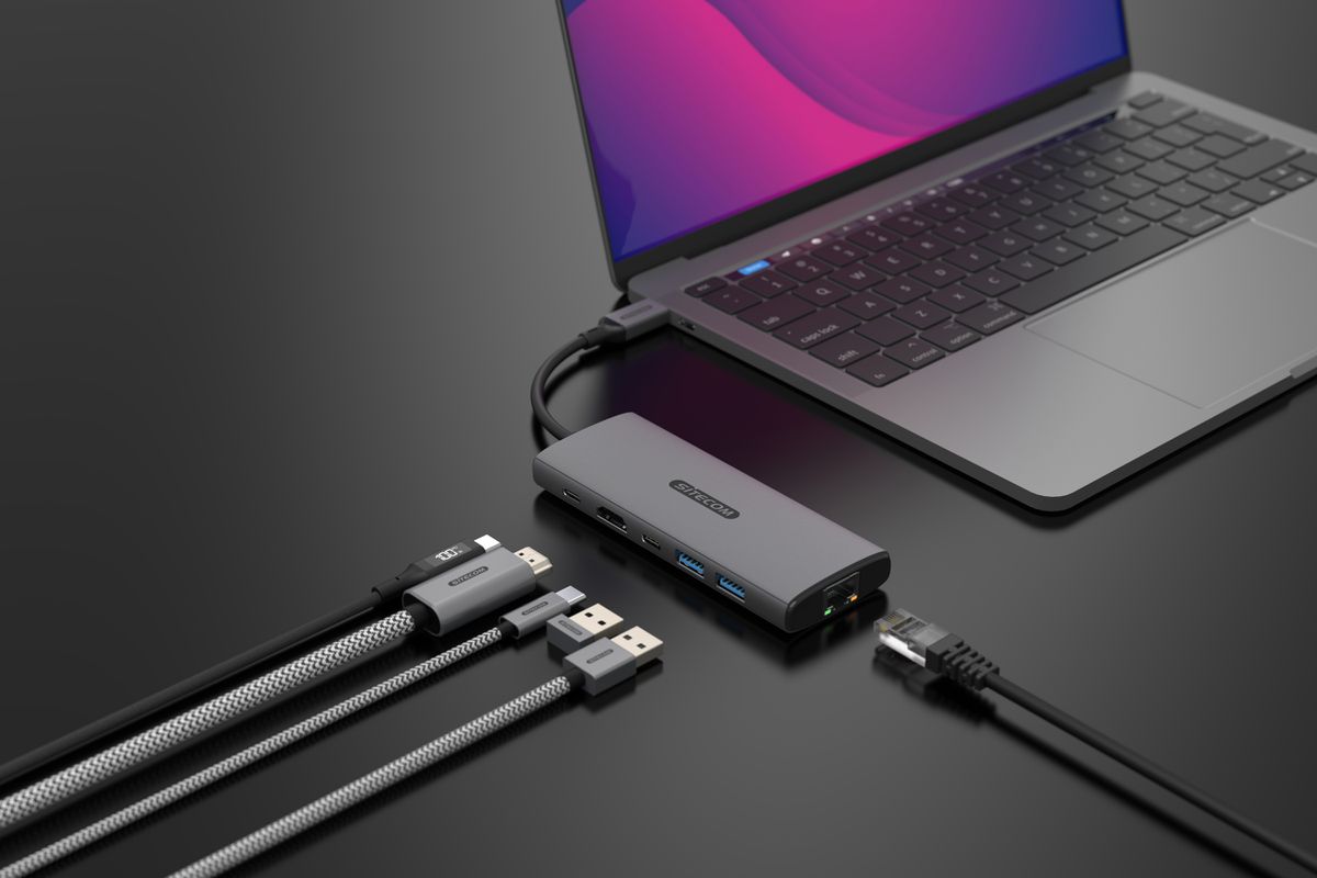 Sitecom 6 in 1 USB-C Multiport Adapter