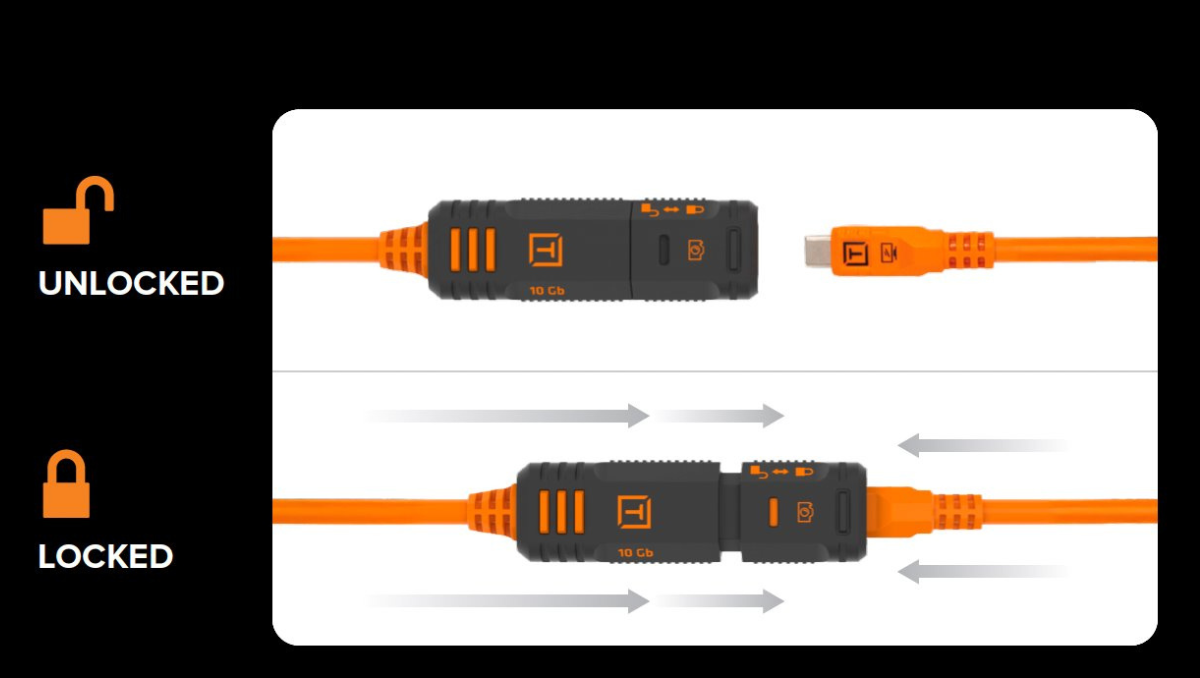 TetherPro 10G USB-C Ext Cable 4.8m Org
