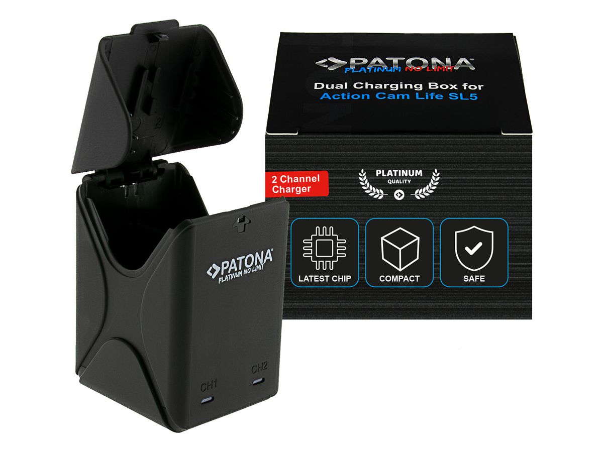 Patona Ladegerät Dual Action Cam SL5
