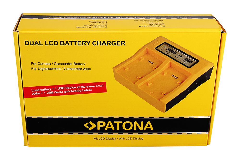 Patona Dual LCD Charger Canon LP-E6