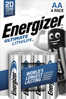 Energizer AA/L91 Ultimate Lithium 4-Pack