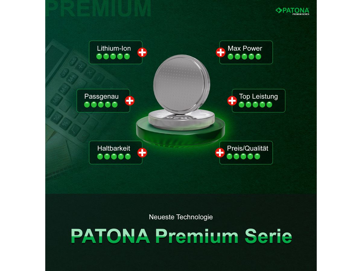 Patona 10 pièces CR2032 pile alcaline