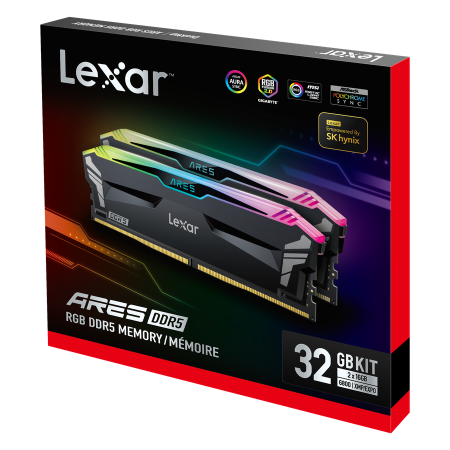 Lexar ARES DDR5 6800 MHz UDIMM 2x16GB