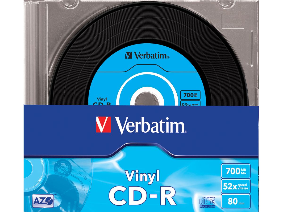 Verbatim CD-R Slim 700MB 52x Vinyl 10 Pk