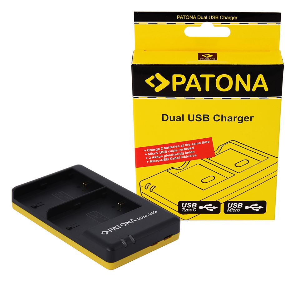Patona Chargeur Dual USB LP-E6