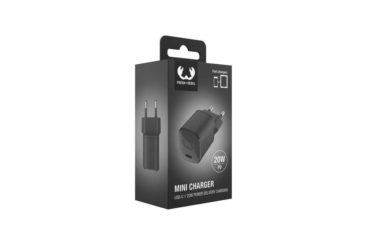 Fresh'N Rebel Mini Charger USB-C PD Storm Grey 20W