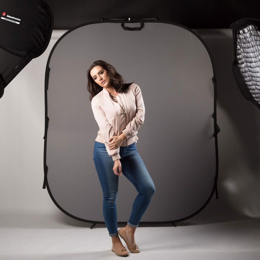 Manfrotto Plain Coll 1.8x2.15mWhit/MGrey