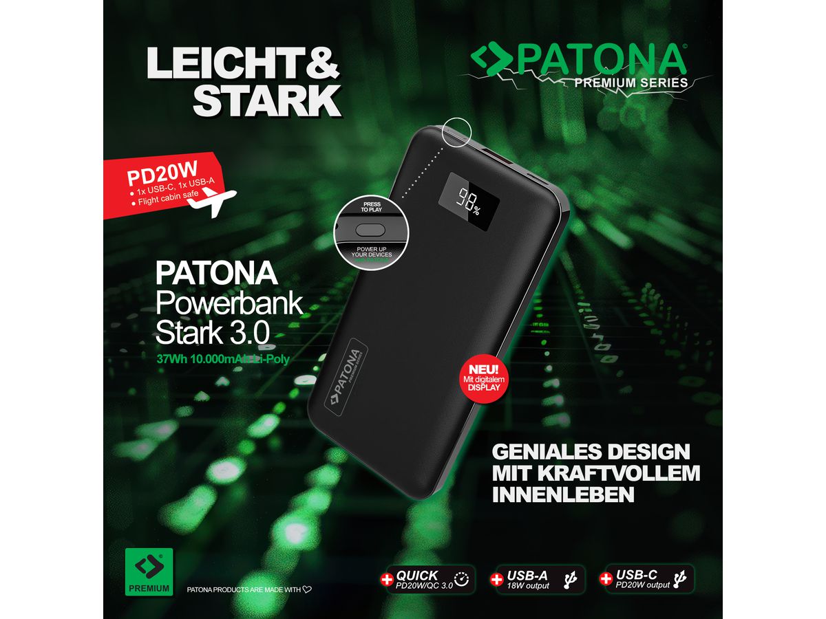 Patona Powerbank PD20W 3.0 10000mAh