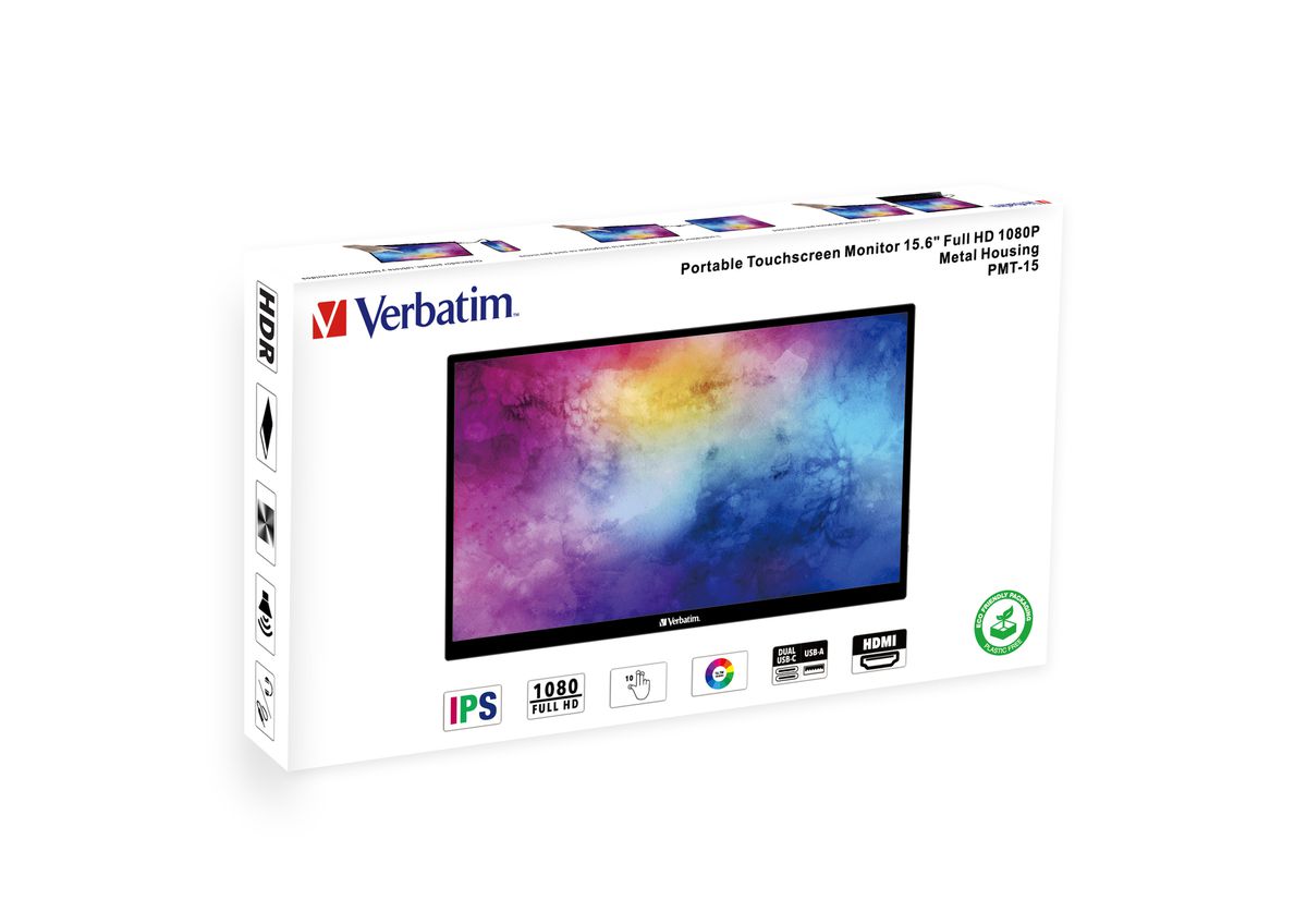 Verbatim Port. Touchscreen Monitor 15.6"