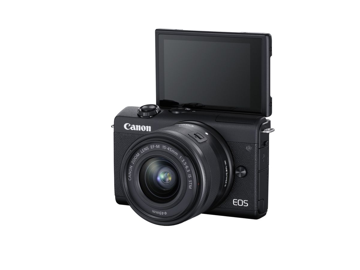 Canon EOS M200 + 15-45 + 55-200 Schwarz