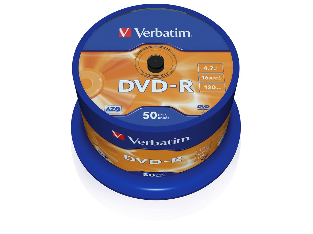 Verbatim DVD-R Spindle 4.7GB 16x 50 Pack