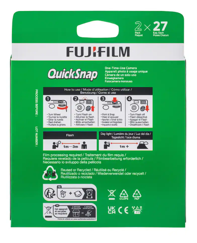Fujifilm QuickSnap ED 27 Flash 2 Pack