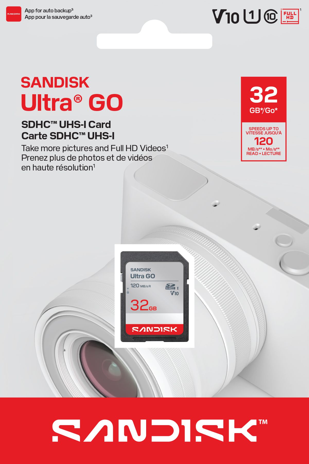 SANDISK Ultra GO SDHC 120MB/s UHS-I 32GB