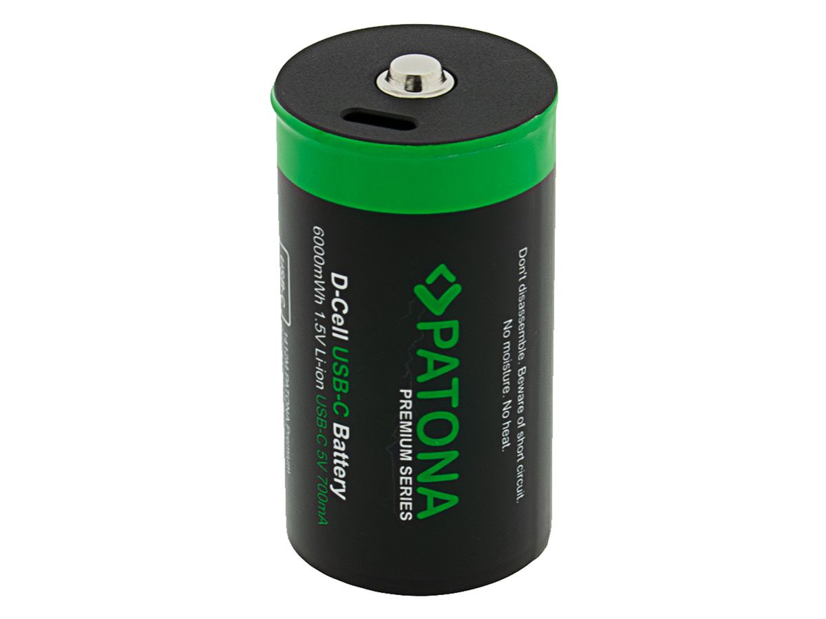 Patona Premium Akku 2X LR20 USB-C