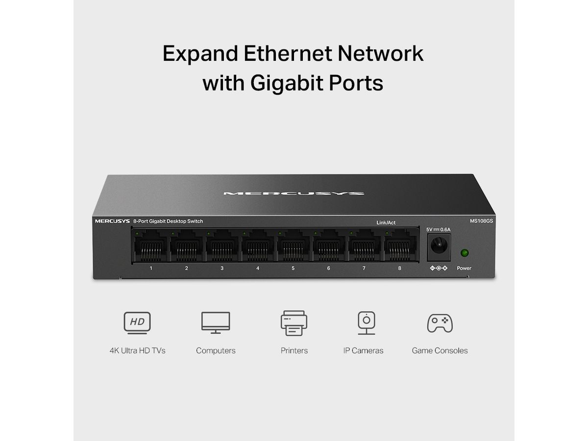 Mercusys 8-Port Gigabit Desktop Switch