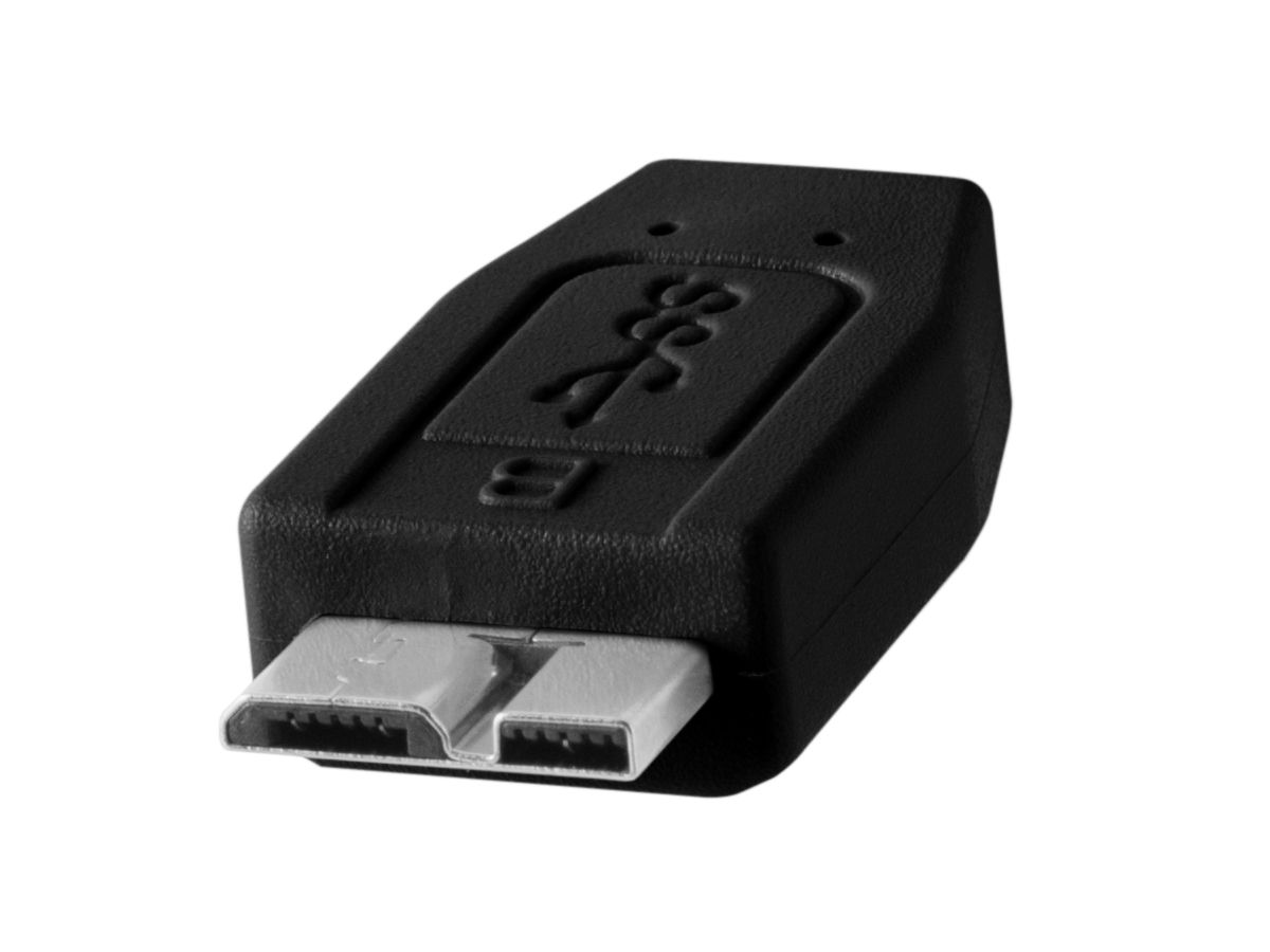 TetherPro USB-C to 3.0 Micro-B 4.6m Blk