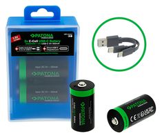 Patona Premium Akku 2x LR14 USB-C