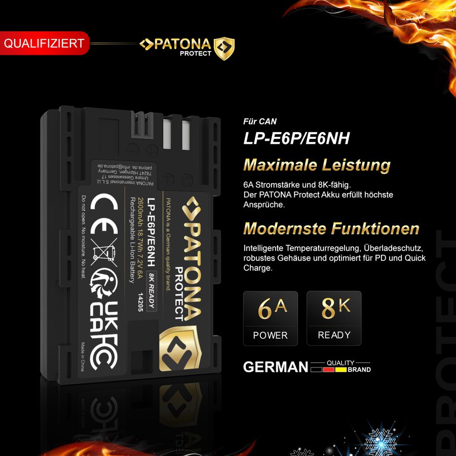 Patona Protect Batterie Canon LP-E6P