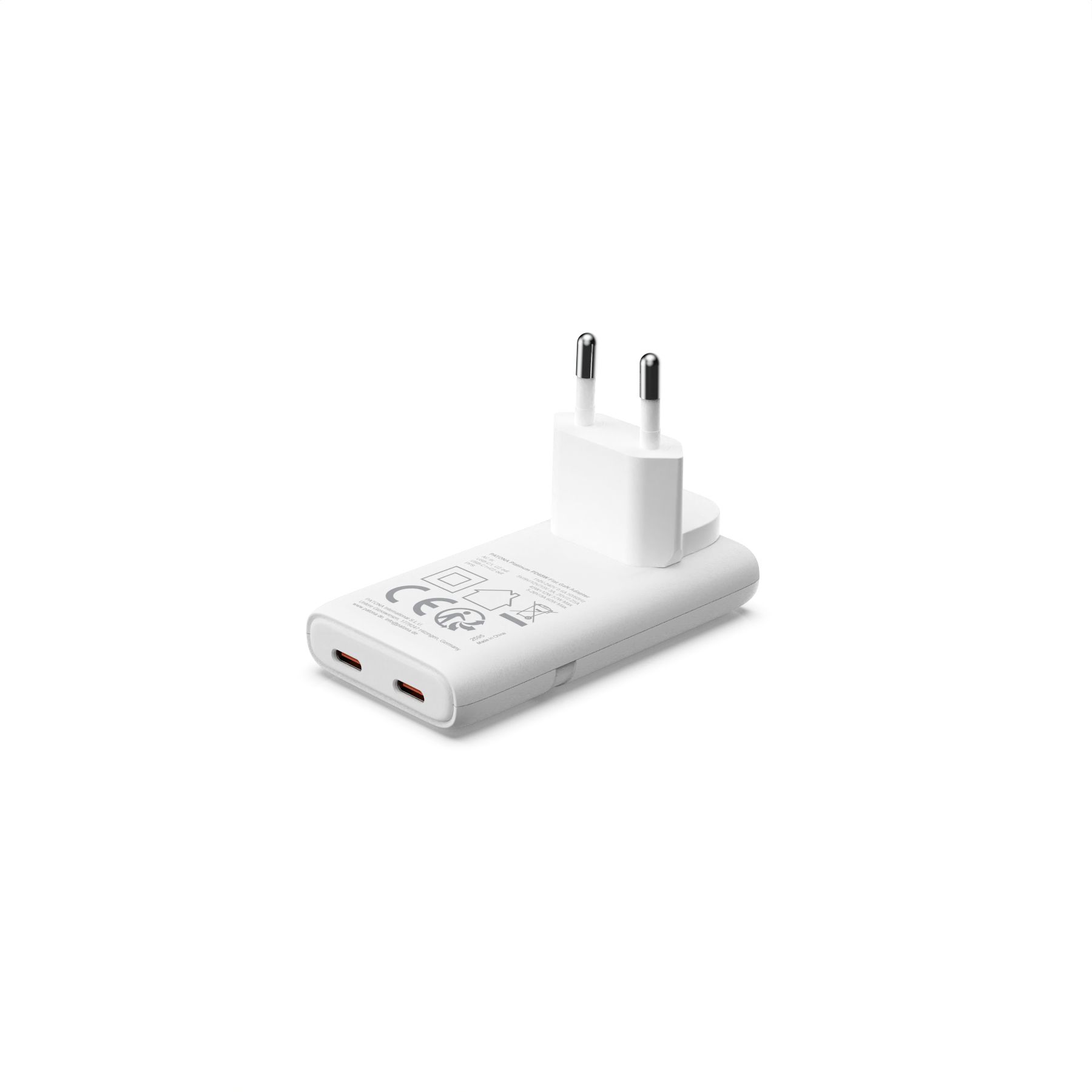 Patona GaN Flat PD 65W 2x USB-C White