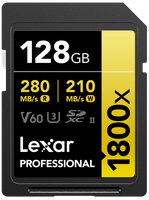 Lexar 1800x UHS-II SDXC 2x128GB Gold