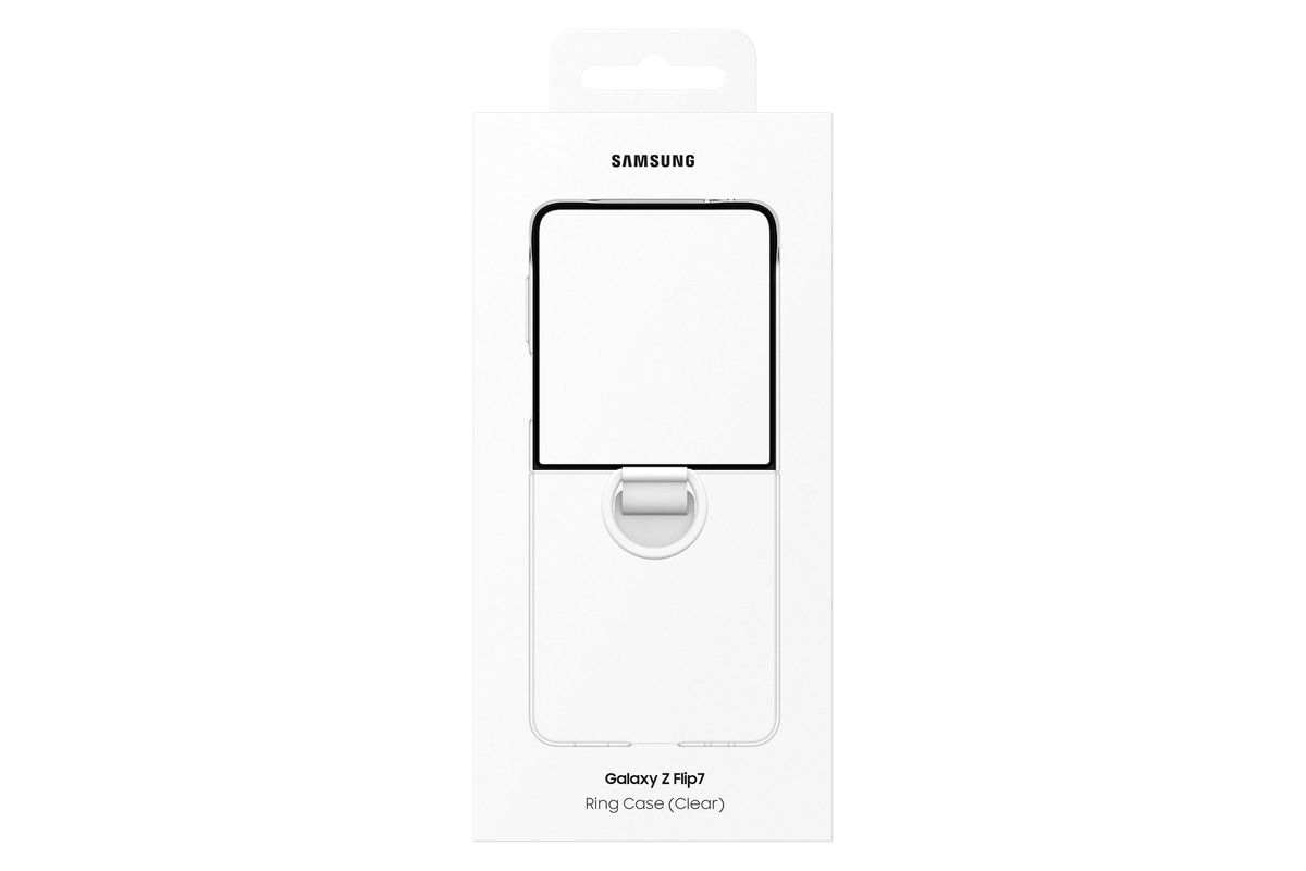 Samsung Flip 7 Ring Case Transparent