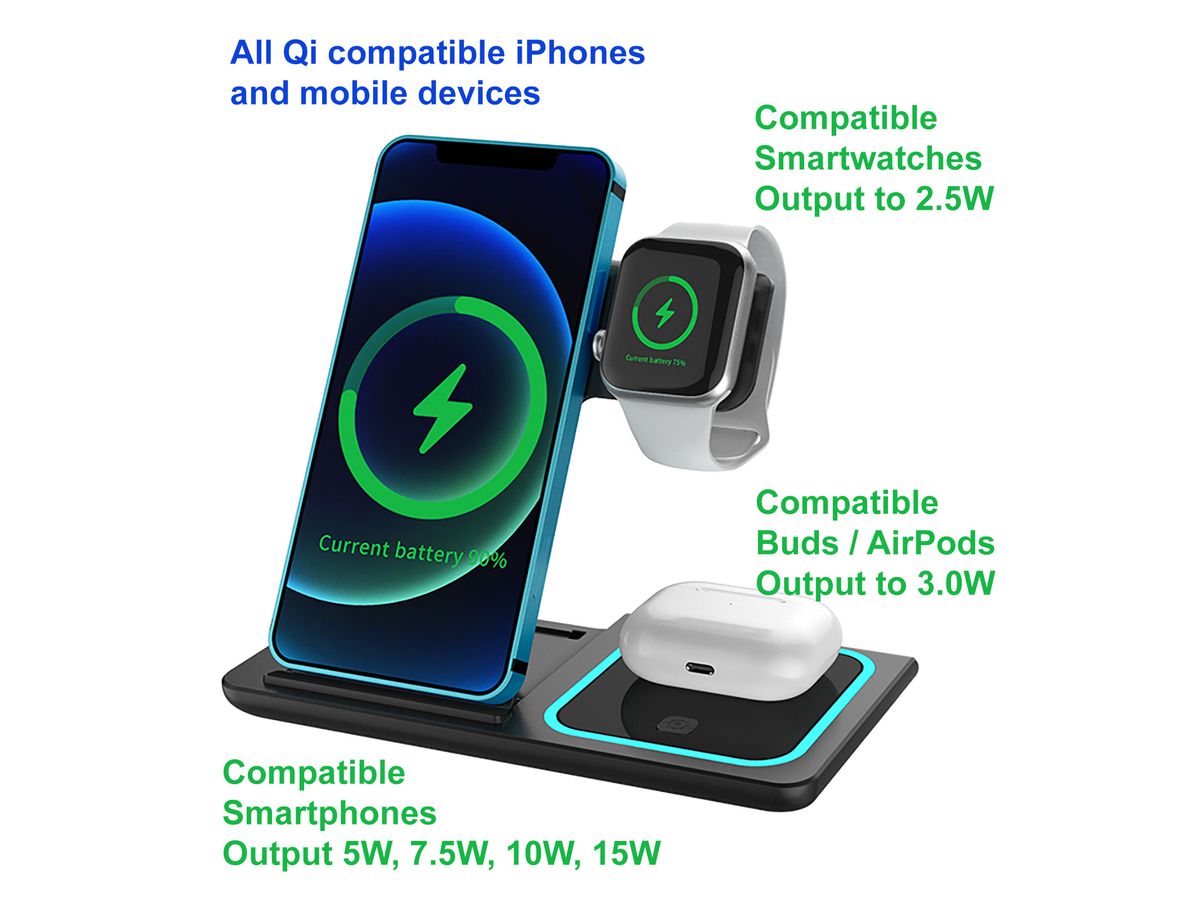 Patona 3 in 1 Wireless Charger 15W