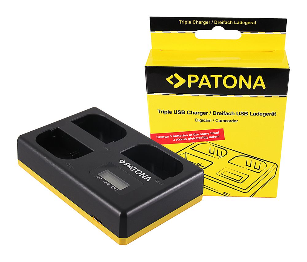 Patona Triple Chargeur USB LP-E6