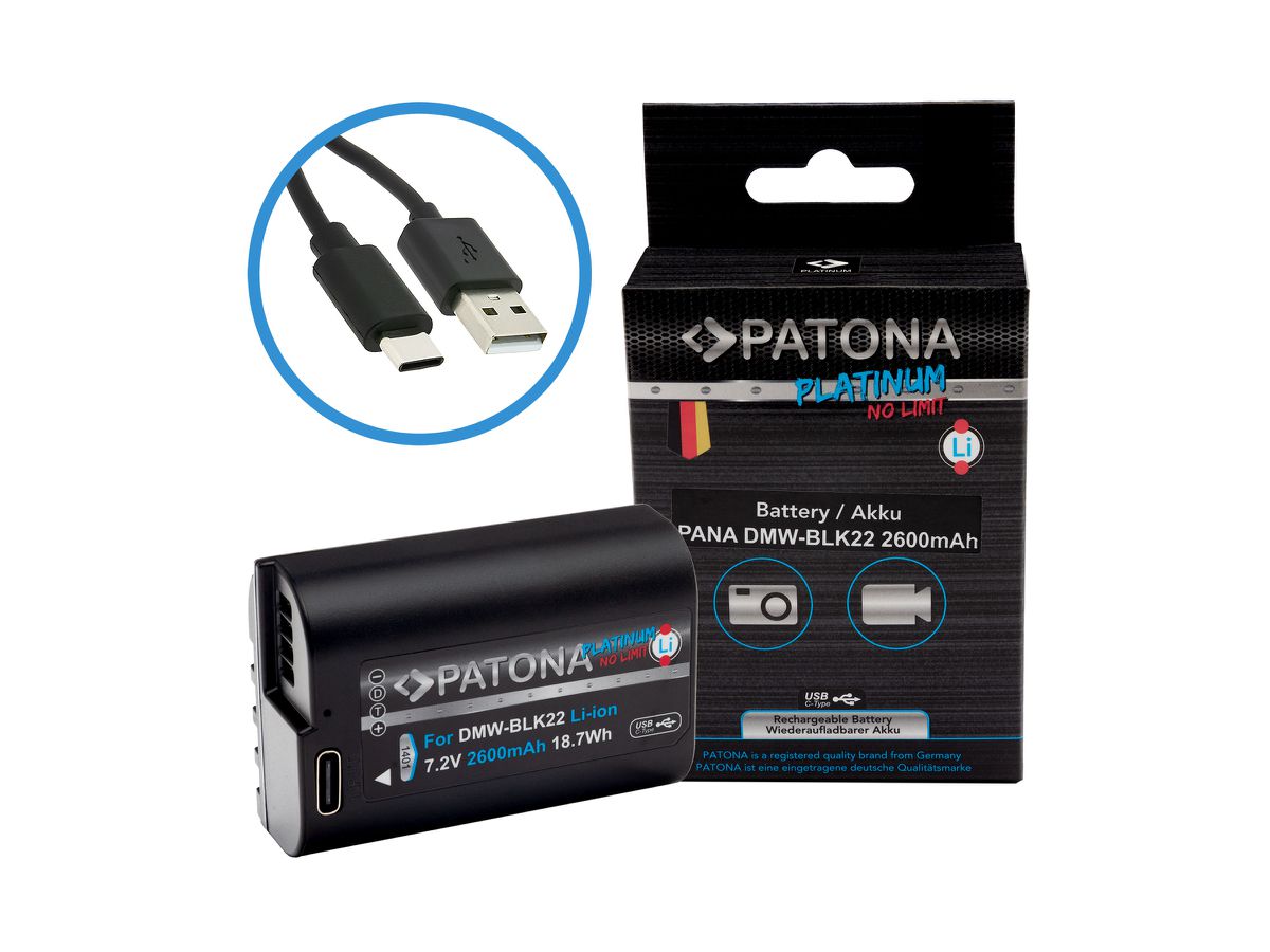 Patona Platinum USB-C Panasonic BLK22