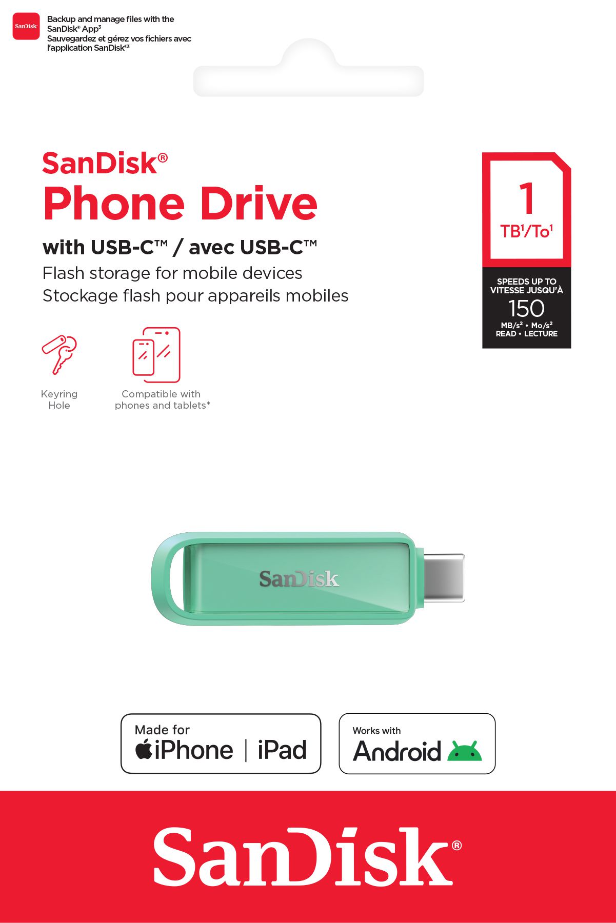 SanDisk Phone Drive USB-C 1TB grün