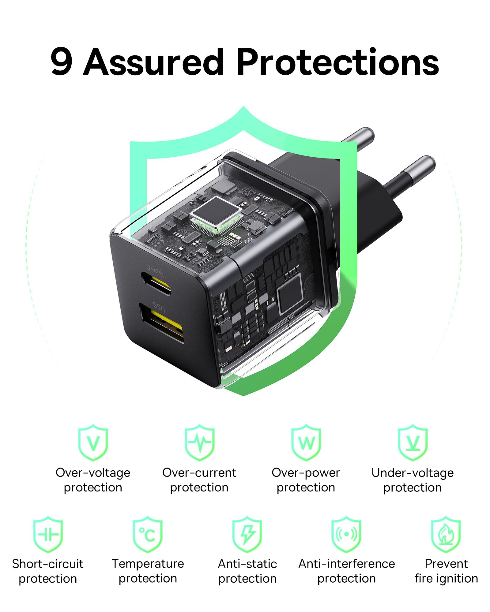Baseus Palm Fastcharger C+U 30W Bl.
